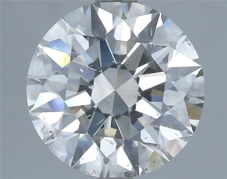 5.02ct I SI2 Rare Carat Ideal Cut Round Diamond