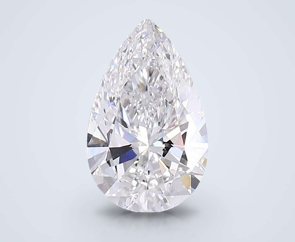5.00 Carat Pear Lab Diamond