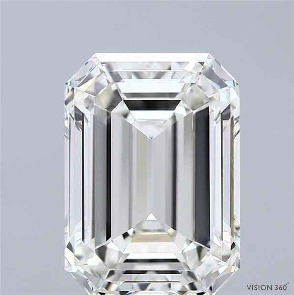 5.51ct K VVS1 Rare Carat Ideal Cut Emerald Diamond