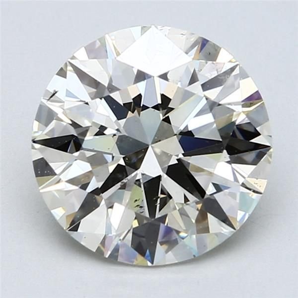3.70ct K SI2 Rare Carat Ideal Cut Round Diamond