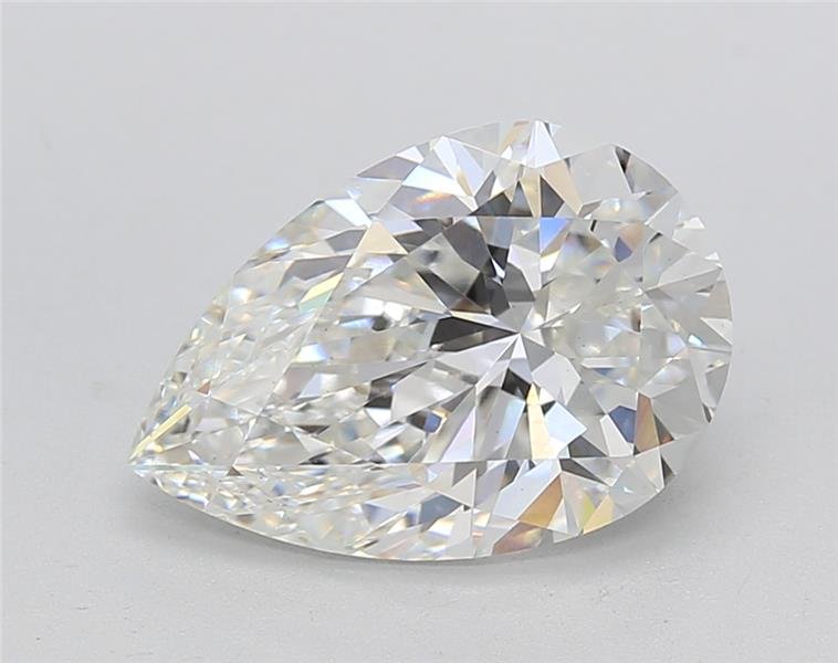 3.02ct G VS1 Rare Carat Ideal Cut Pear Lab Grown Diamond