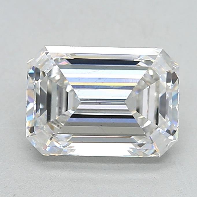 3.09ct F VS2 Rare Carat Ideal Cut Emerald Lab Grown Diamond