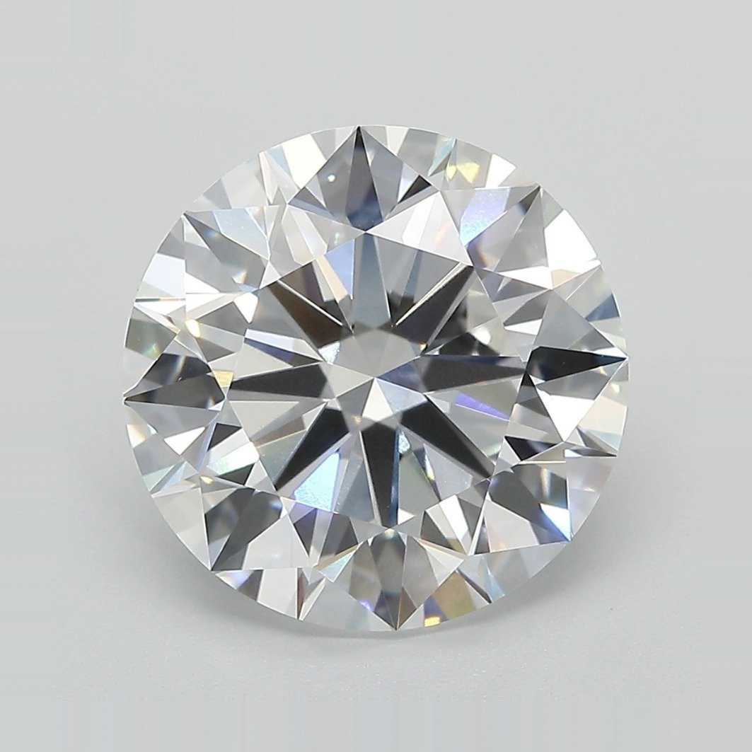 6.13ct E VVS2 Rare Carat Ideal Cut Round Lab Grown Diamond