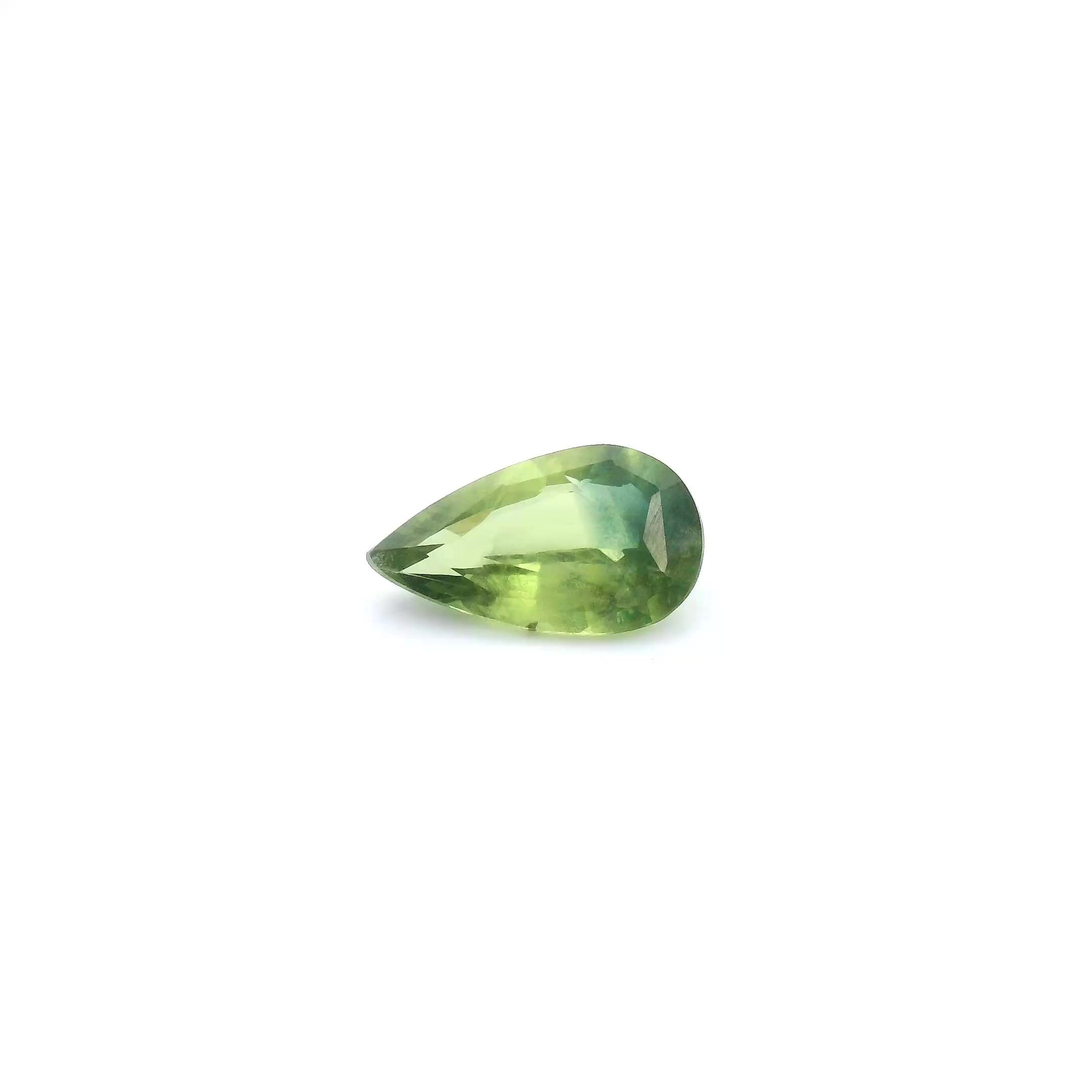 0.70 Carat Green Pear Sapphire
