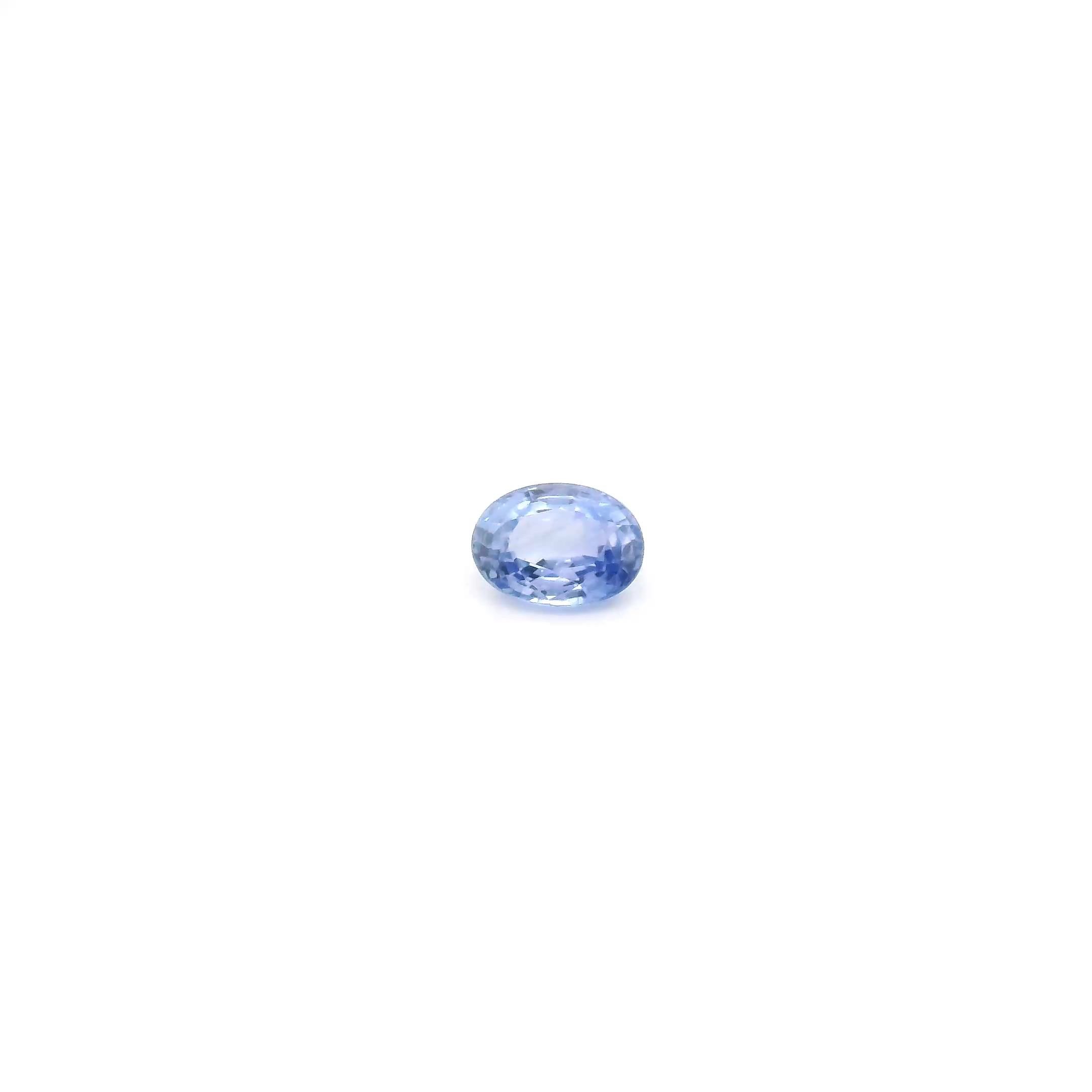 1.15 Carat Light Blue Oval Sapphire