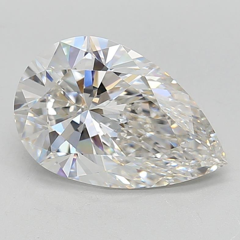 3.08ct F VS1 Rare Carat Ideal Cut Pear Lab Grown Diamond