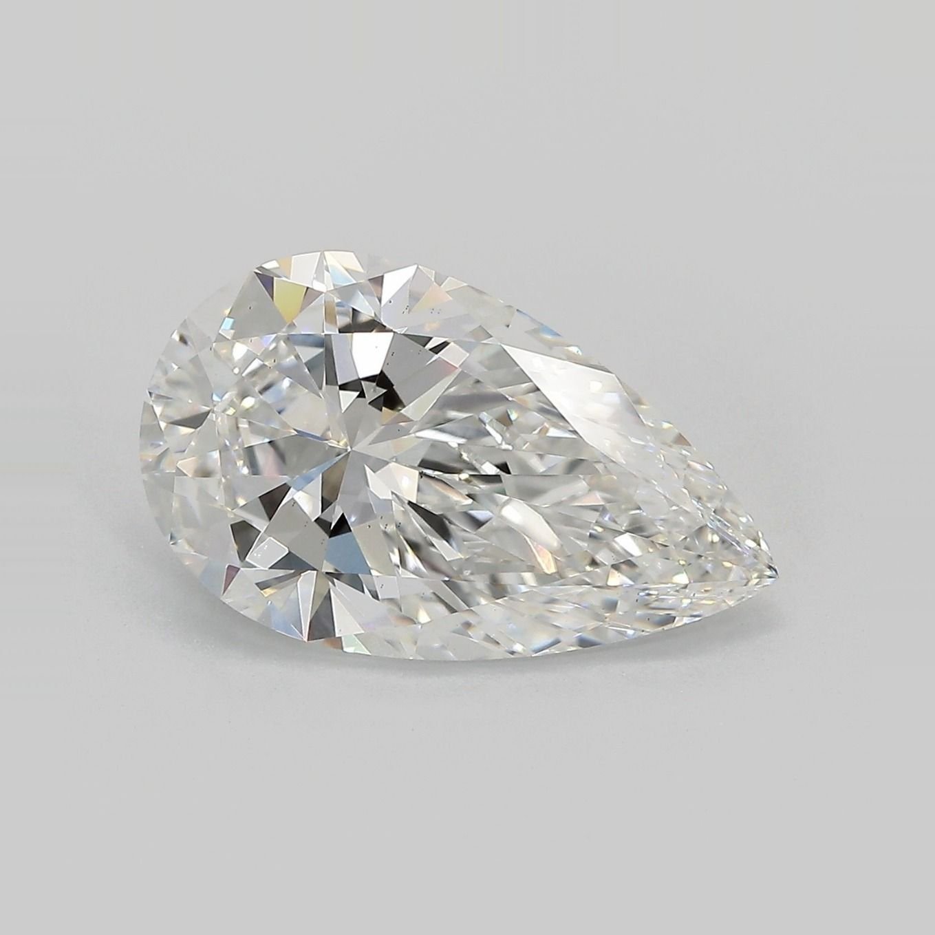 4.79ct F VS2 Rare Carat Ideal Cut Pear Lab Grown Diamond