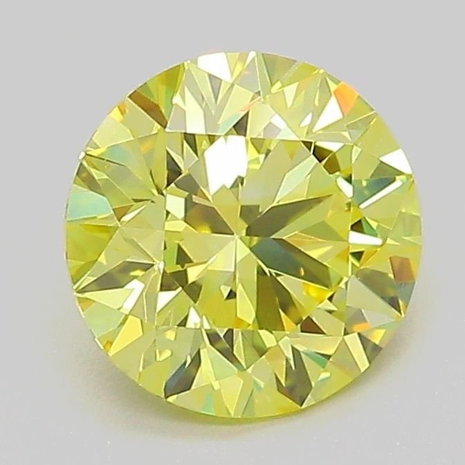1.62 Ct. Fancy Intense Yellow Round Lab Diamond
