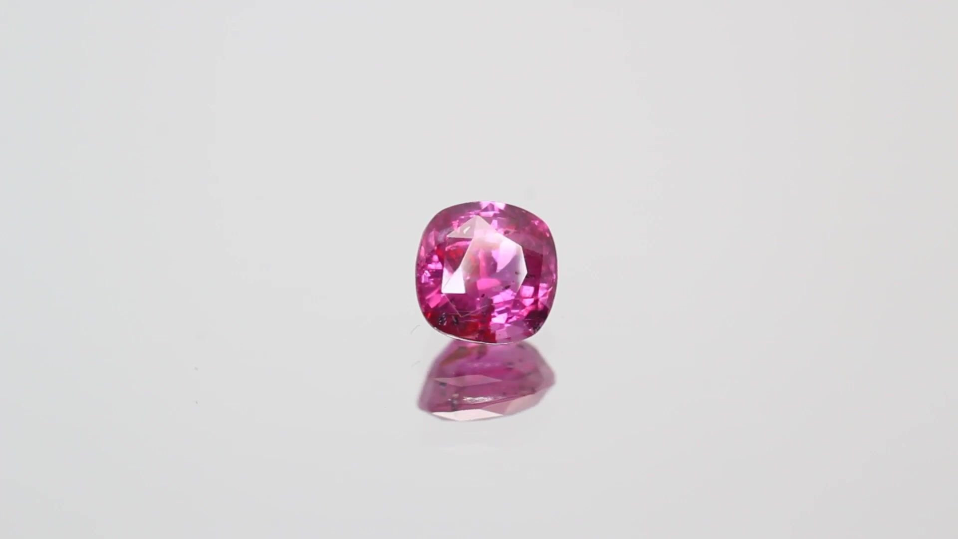 0.93 Carat Red Cushion Ruby