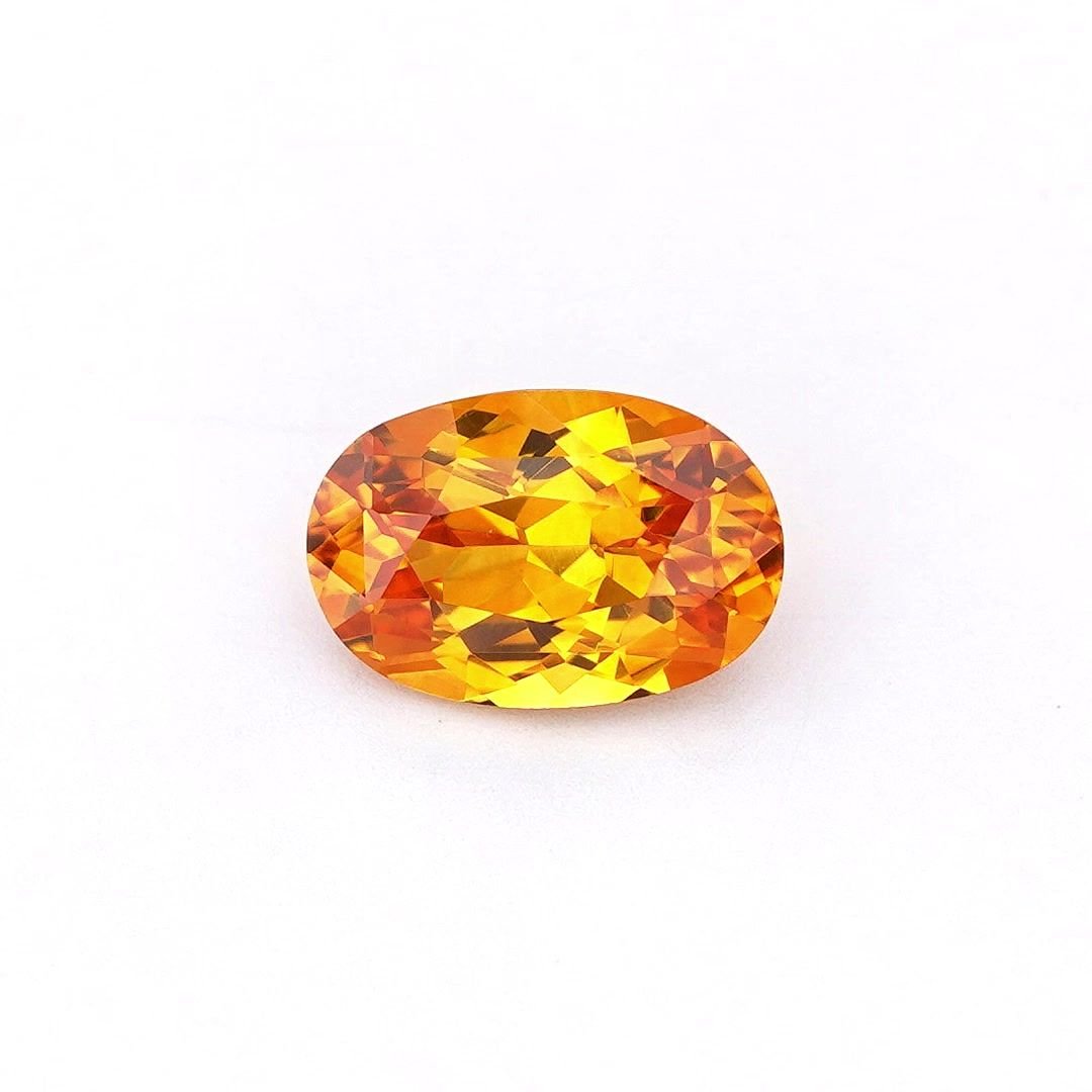 0.93 Carat Orange Oval Sapphire