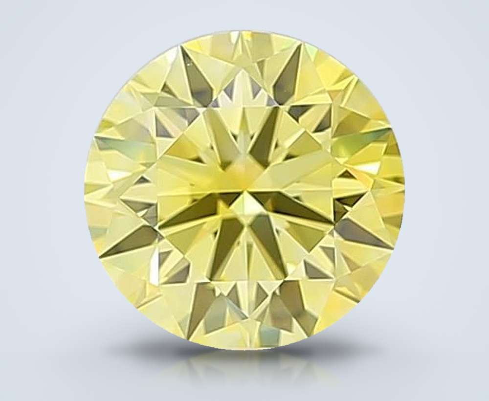 1.41 Ct. Fancy Intense Yellow Round Lab Diamond