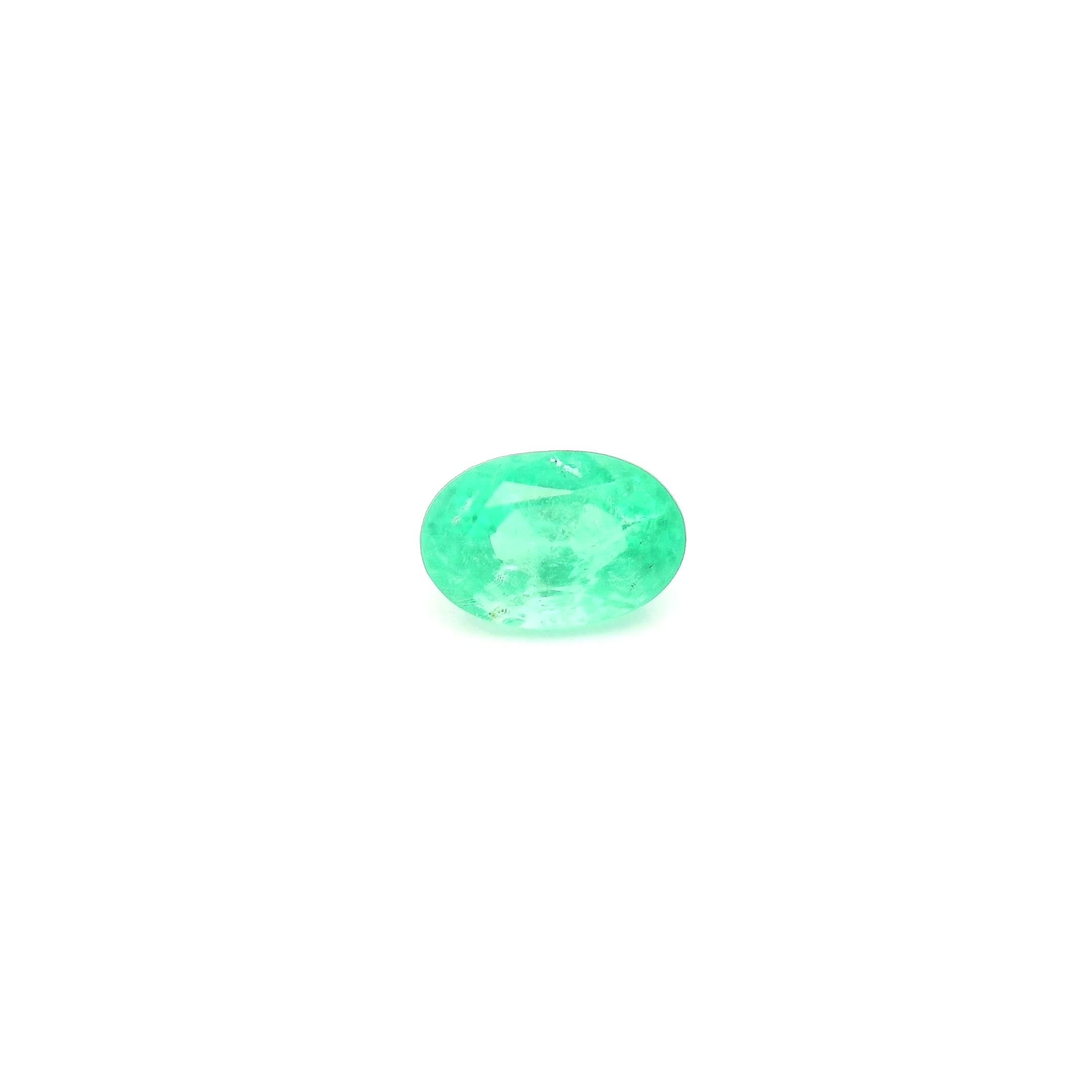 0.50 Carat Green Oval Emerald