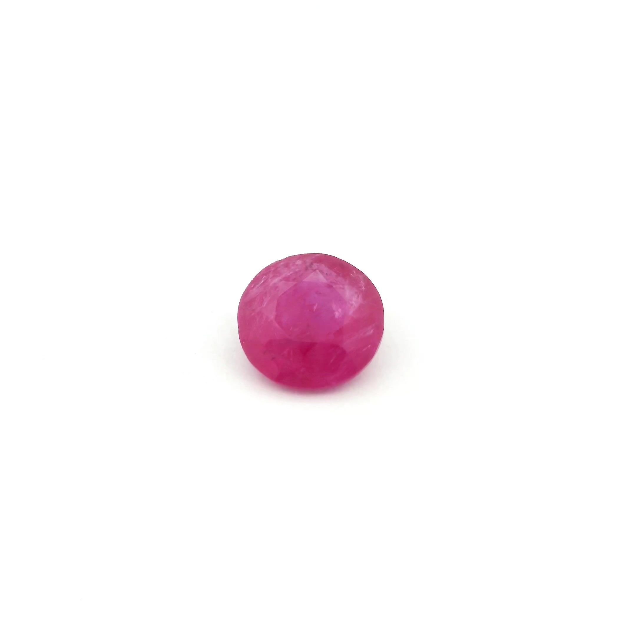 0.94 Carat Intense Red Round Ruby