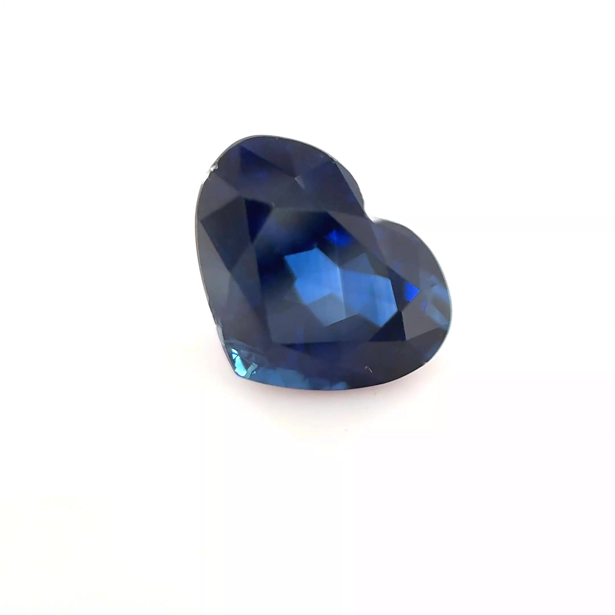 1.99 Carat Blue Heart Sapphire