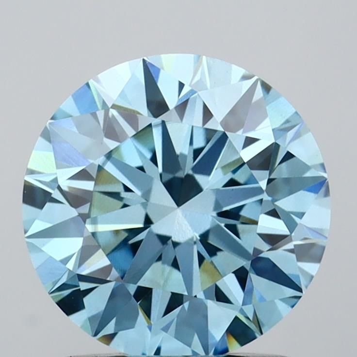 1.51 Ct. Fancy Intense Blue Round Lab Diamond