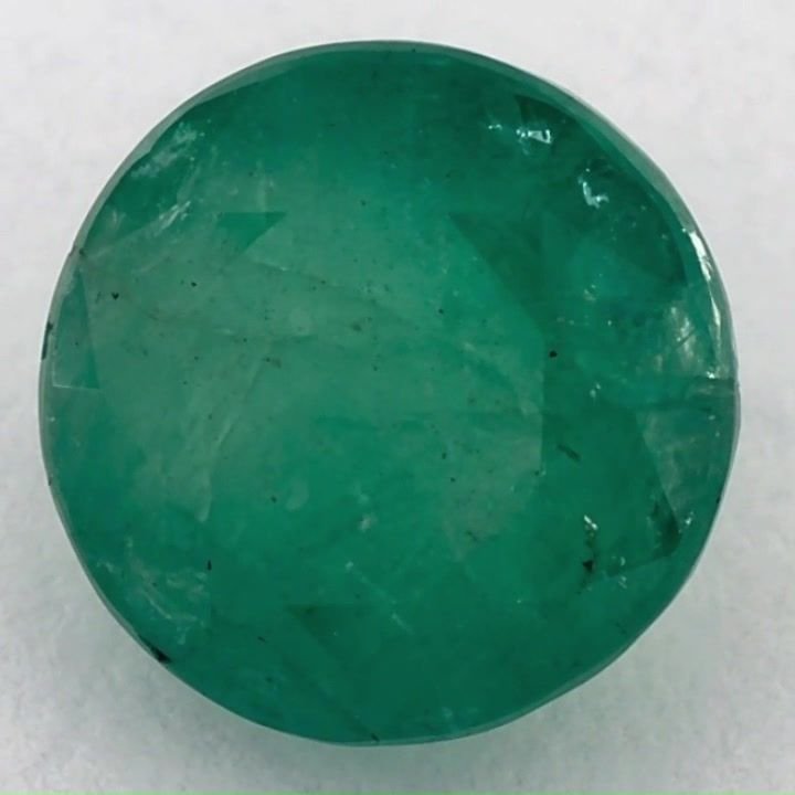 3.04 Carat Green Round Emerald