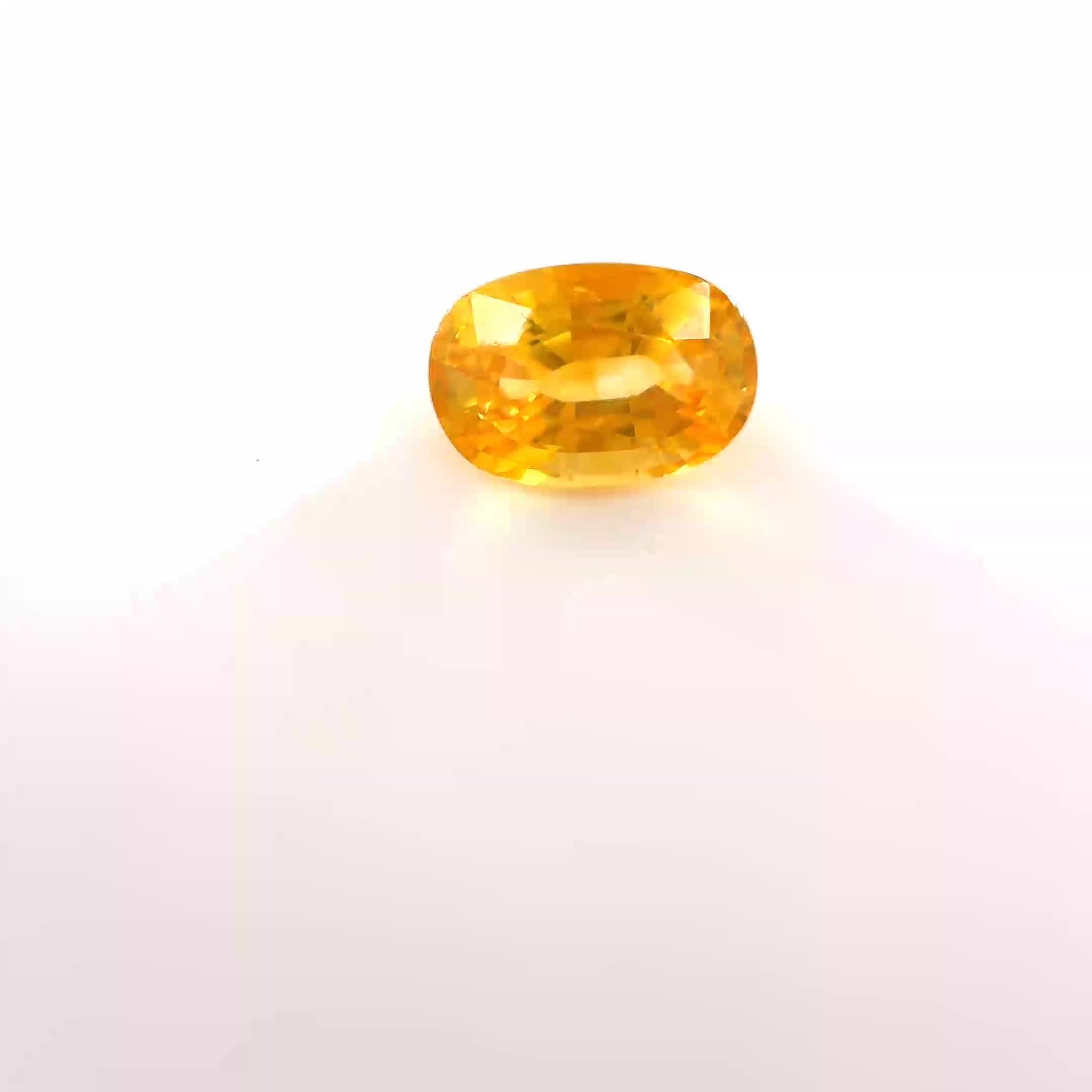 0.92 Carat Yellow Oval Sapphire