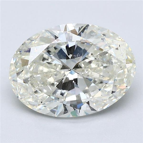 3.01ct J SI2 Rare Carat Ideal Cut Oval Diamond