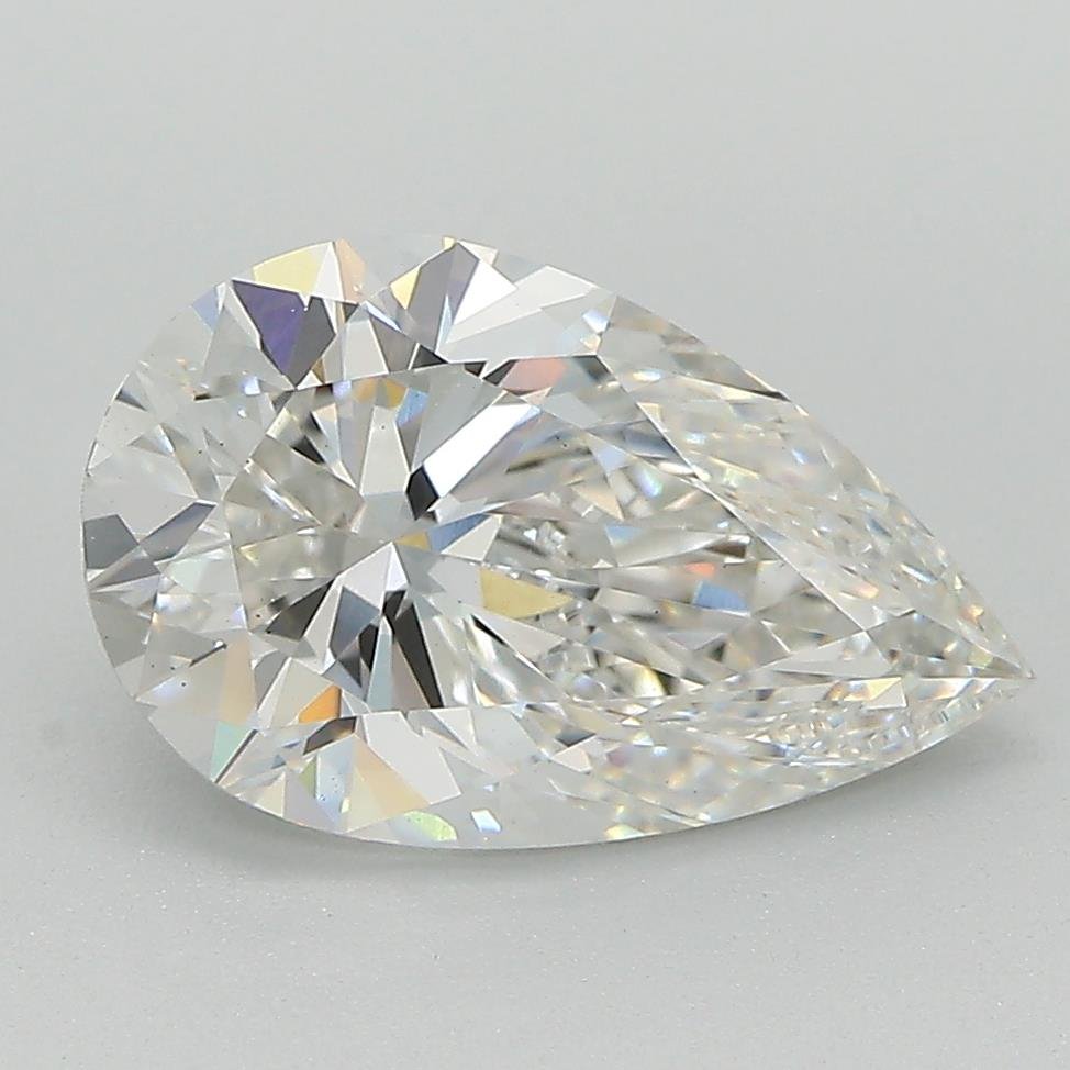 2.53ct F VS1 Rare Carat Ideal Cut Pear Lab Grown Diamond