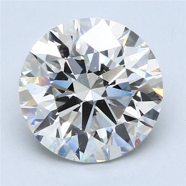 4.28ct J SI2 Rare Carat Ideal Cut Round Diamond