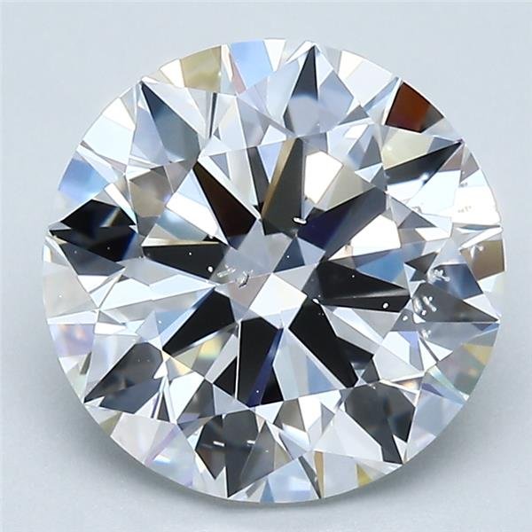 3.01ct D SI1 Rare Carat Ideal Cut Round Diamond