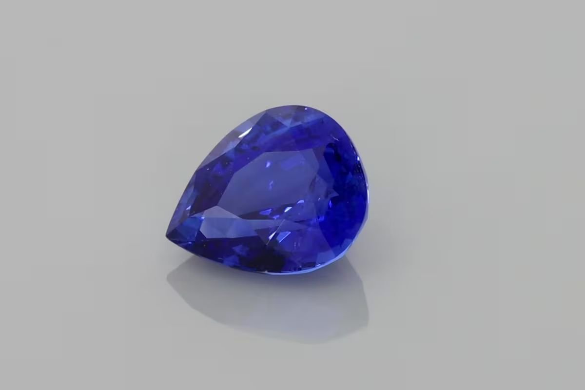 2.09 Carat Vivid Blue Pear Sapphire