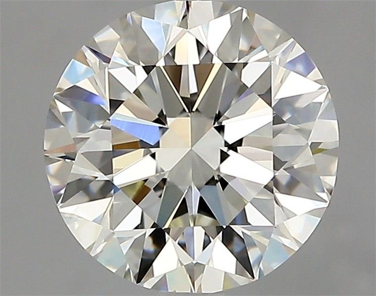 2.76ct K VVS2 Rare Carat Ideal Cut Round Diamond