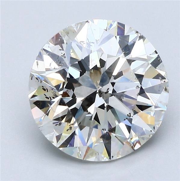 4.02ct J SI2 Rare Carat Ideal Cut Round Diamond