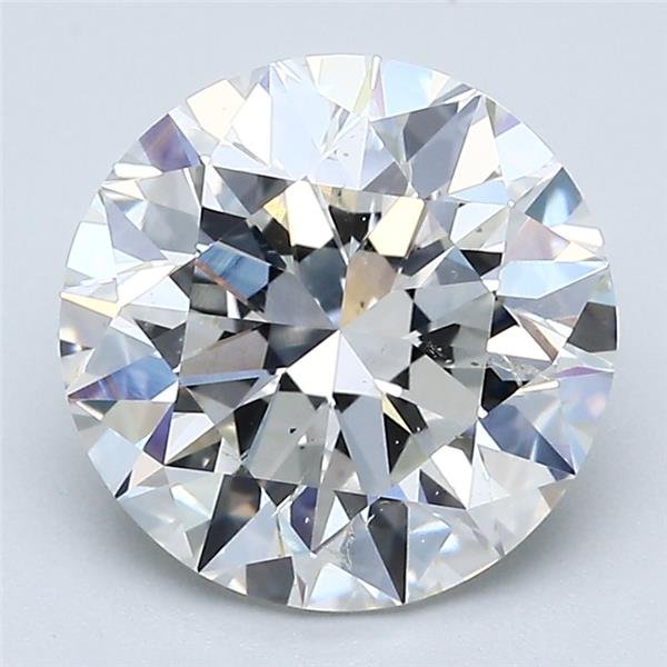 3.01ct G SI2 Rare Carat Ideal Cut Round Diamond