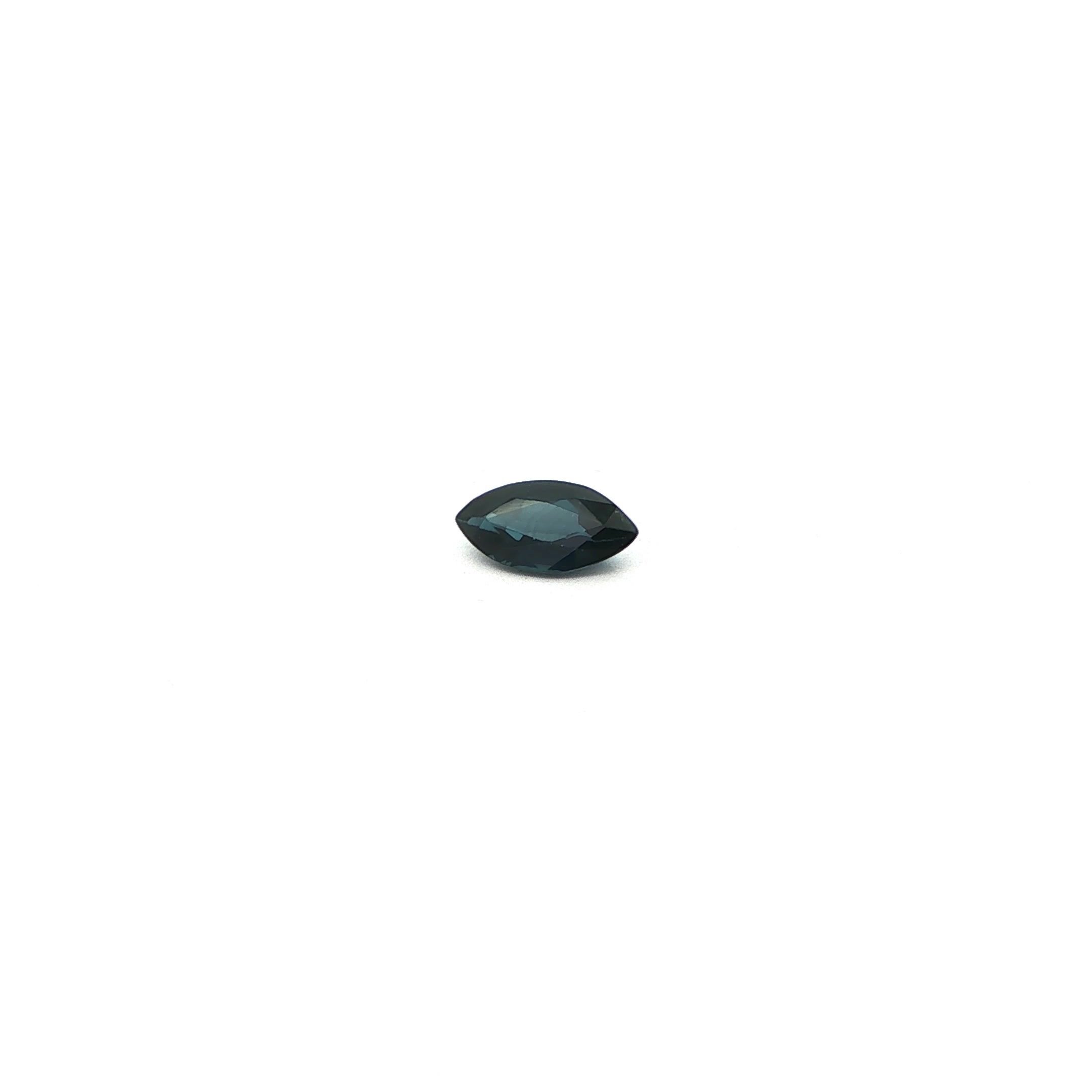 0.93 Carat Deep Blue Marquise Sapphire