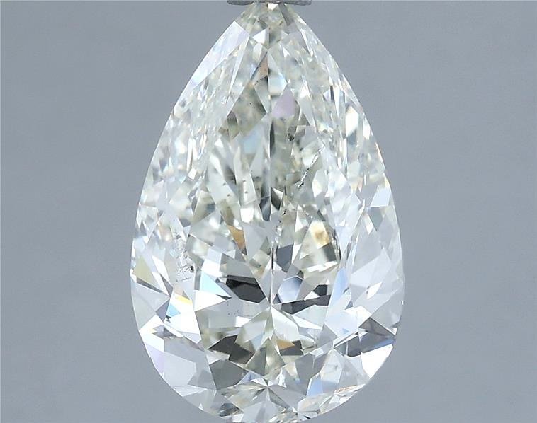 3.01ct J SI1 Rare Carat Ideal Cut Pear Diamond