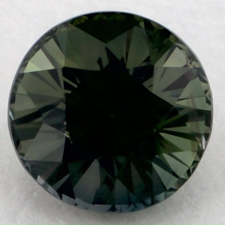 1.23 Carat Green Round Sapphire