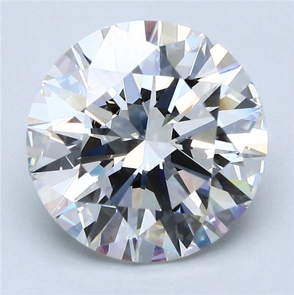 4.06ct H VS2 Rare Carat Ideal Cut Round Diamond