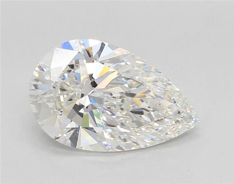 3.04ct F VVS2 Rare Carat Ideal Cut Pear Lab Grown Diamond