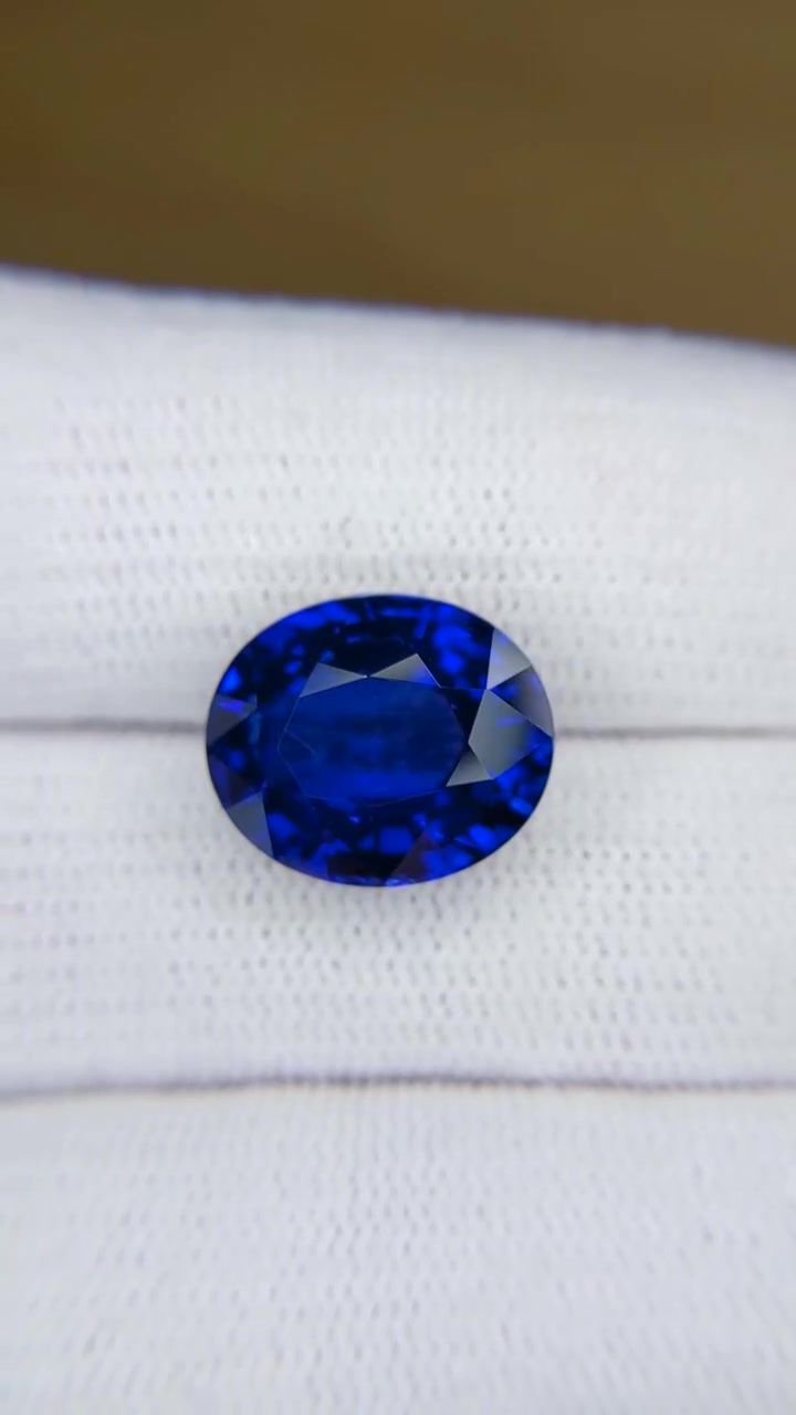 10.60 Carat Blue Oval Sapphire