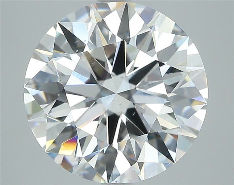 5.02ct D VS2 Rare Carat Ideal Cut Round Diamond