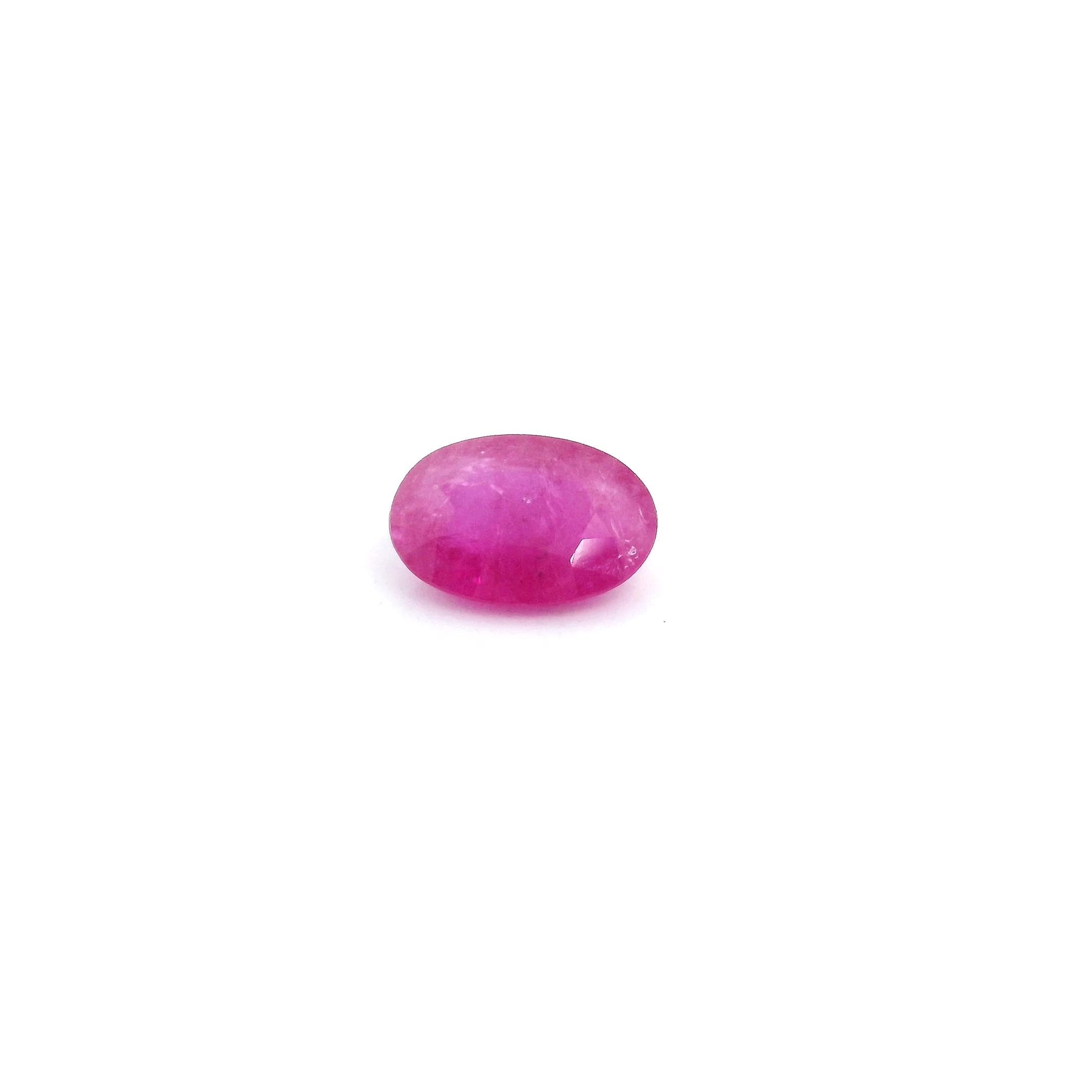 0.55 Carat Red Oval Ruby