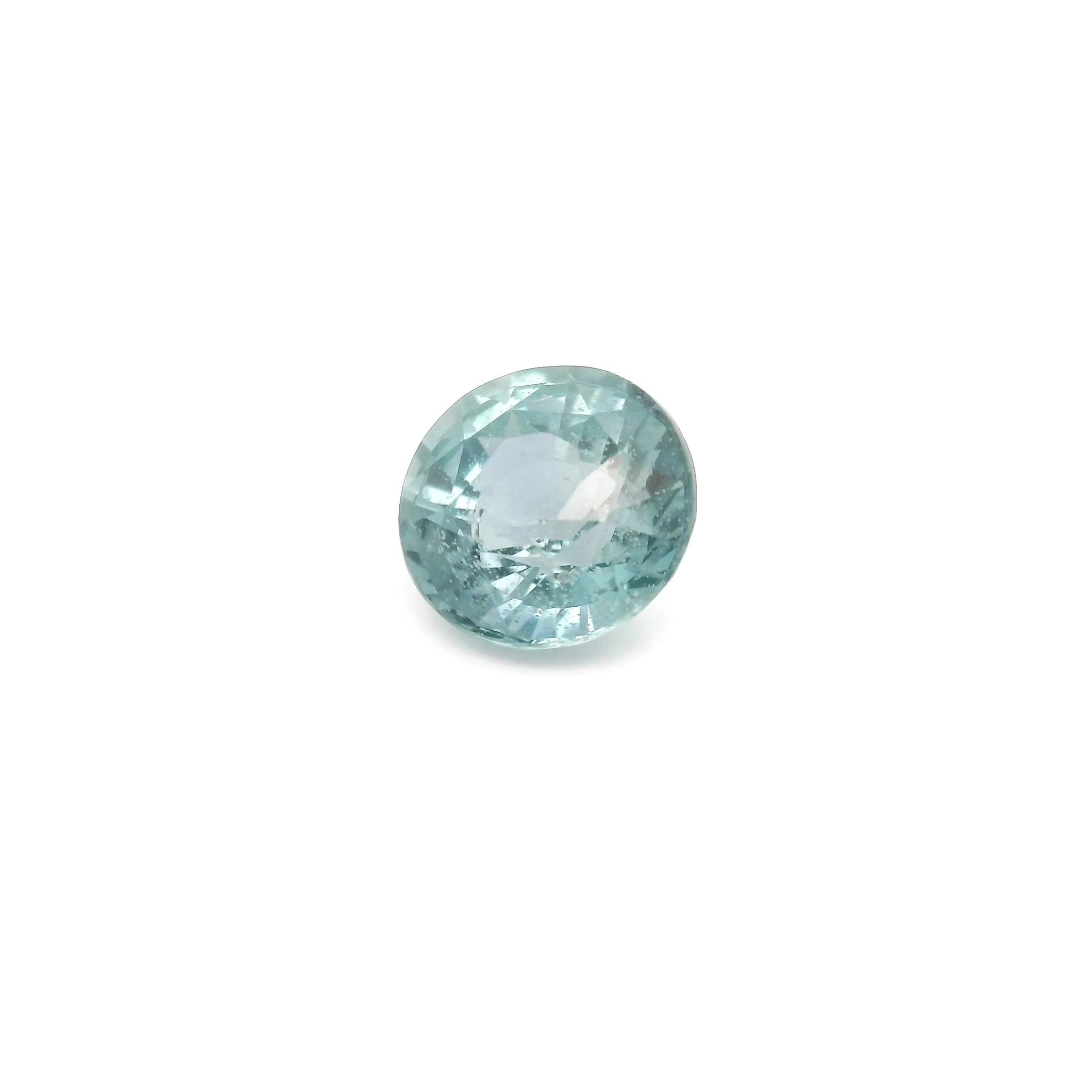 1.58 Carat Light Blue Round Sapphire
