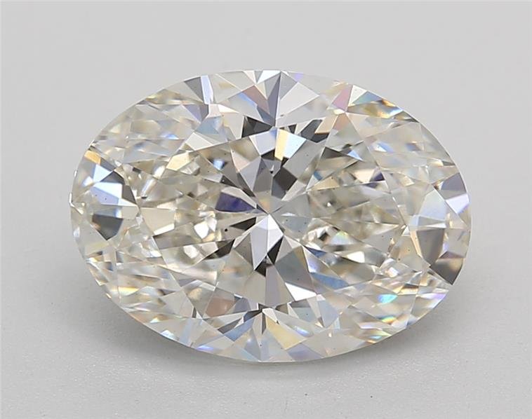 3.31ct H VS2 Rare Carat Ideal Cut Oval Lab Grown Diamond