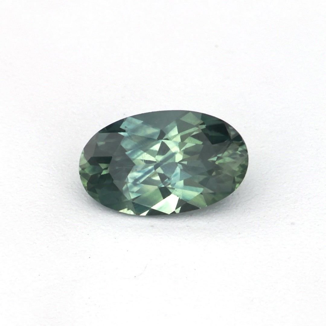 0.22 Carat Green Oval Sapphire