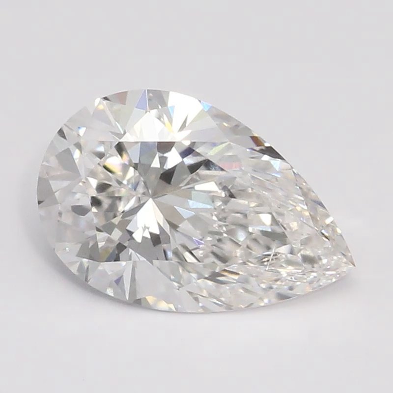 0.93ct F SI1 Rare Carat Ideal Cut Pear Lab Grown Diamond