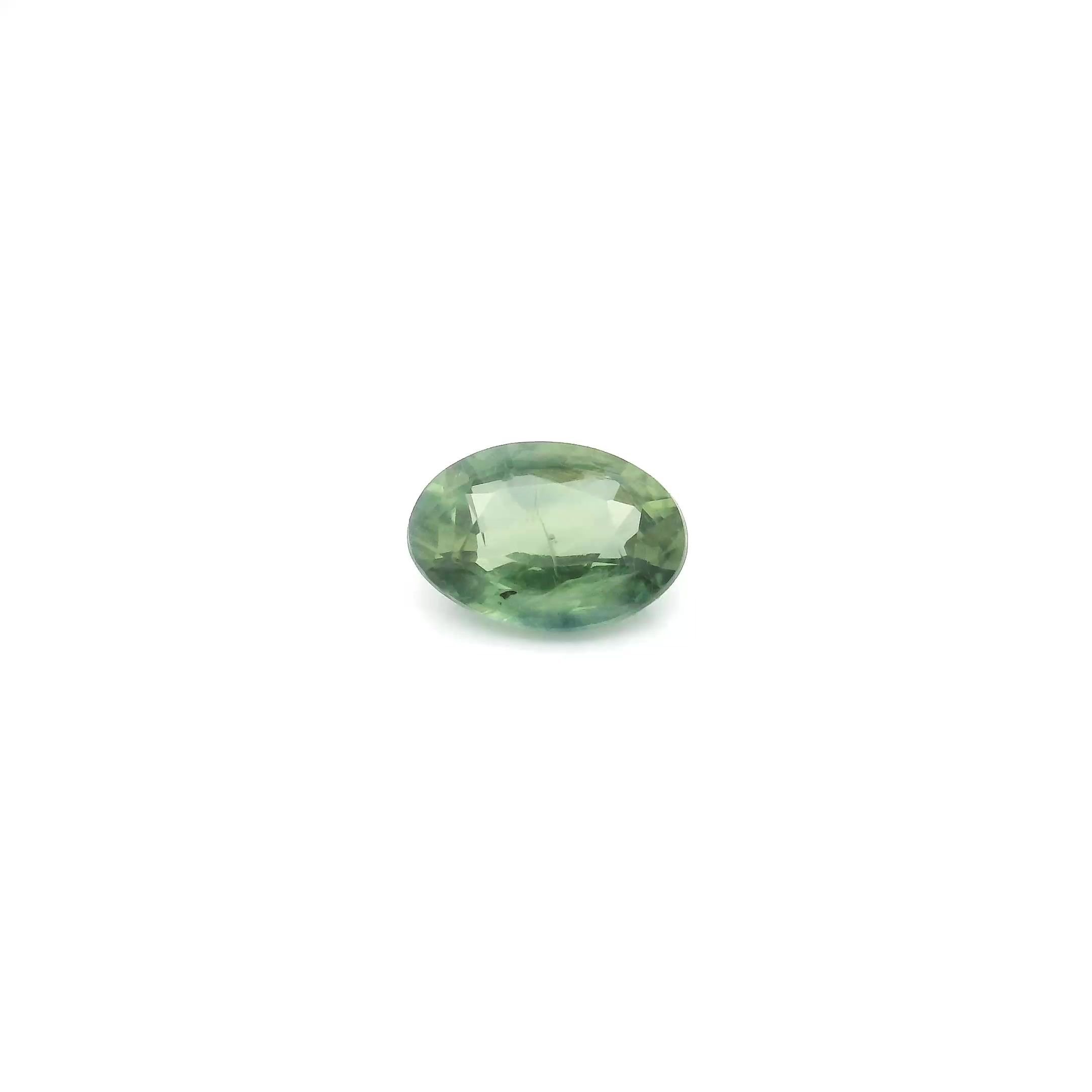 0.76 Carat Green Oval Sapphire