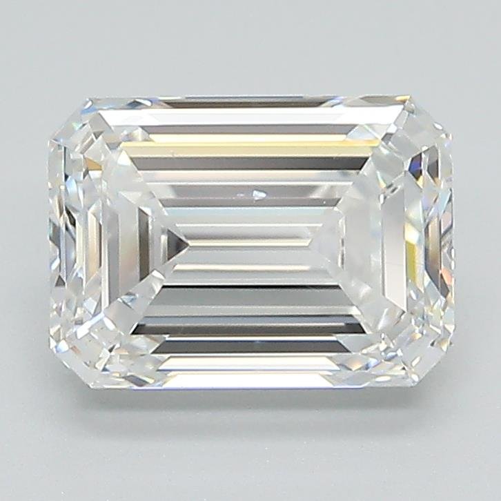 2.02ct D VS2 Rare Carat Ideal Cut Emerald Lab Grown Diamond