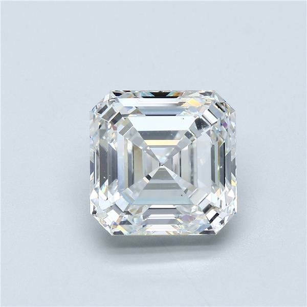 5.03ct G VS2 Rare Carat Ideal Cut Asscher Diamond