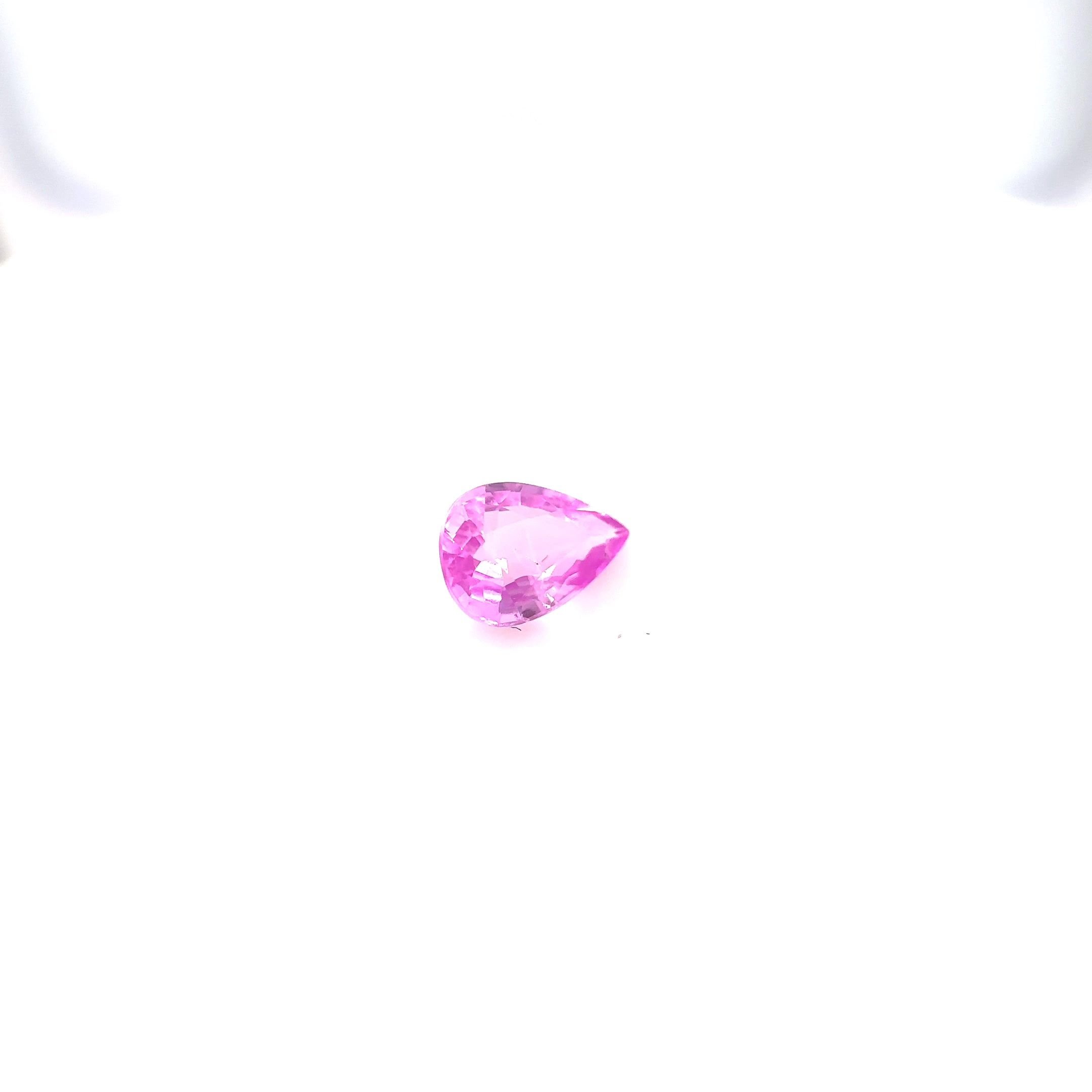 0.76 Carat Pink Pear Sapphire
