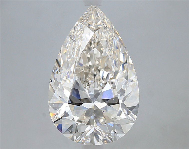 4.01ct J SI2 Rare Carat Ideal Cut Pear Diamond