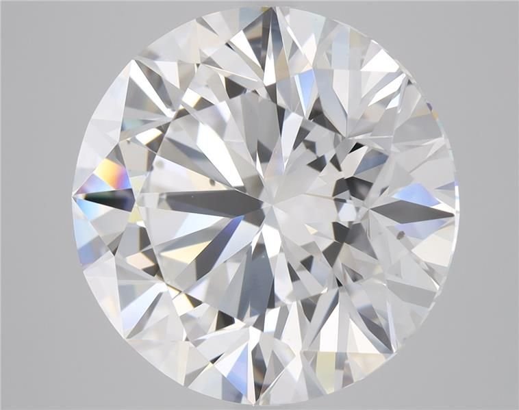 5.02ct D VS2 Rare Carat Ideal Cut Round Diamond