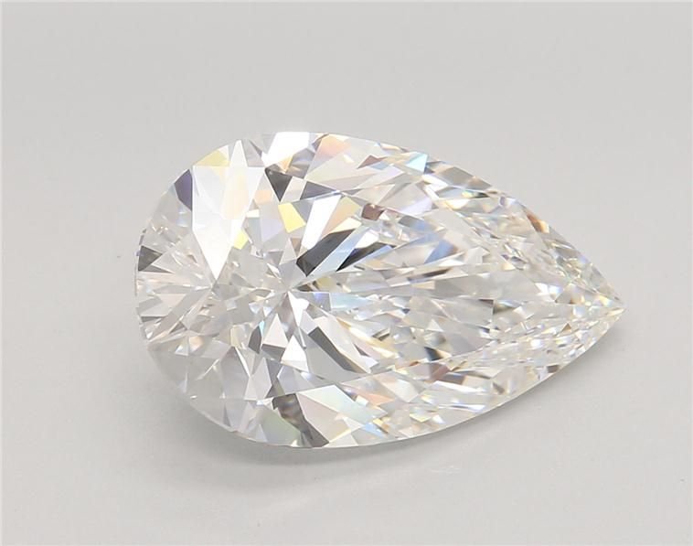 5.45ct F VS1 Rare Carat Ideal Cut Pear Lab Grown Diamond