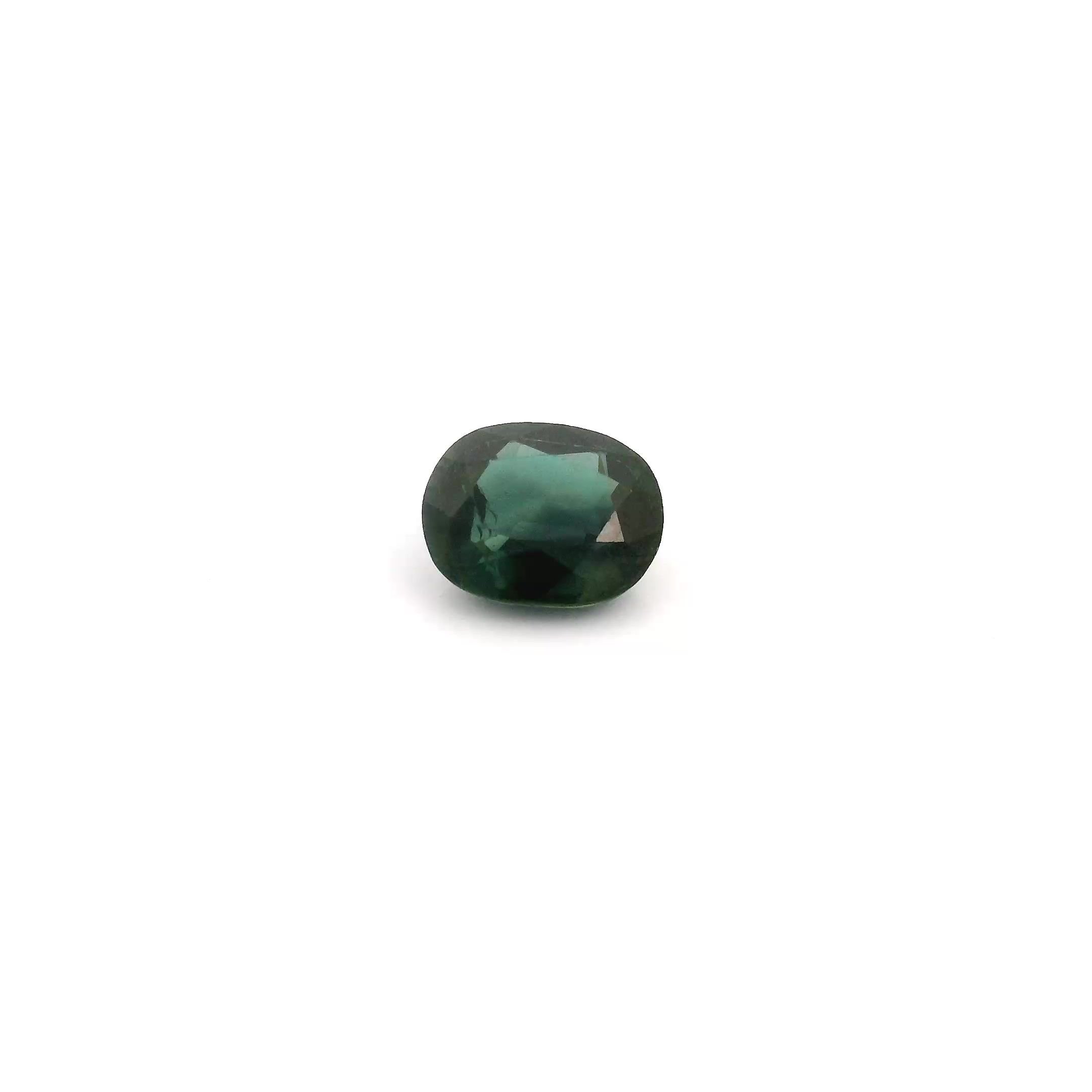 0.62 Carat Deep Blue Cushion Sapphire