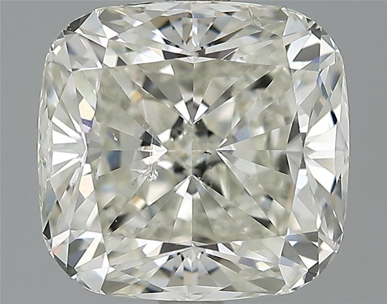 3.04ct K SI2 Rare Carat Ideal Cut Cushion Diamond